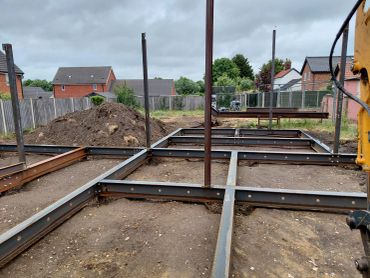 Ground beams installed