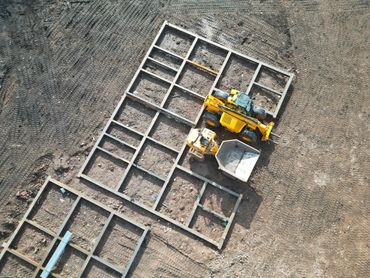 Ground beams installed