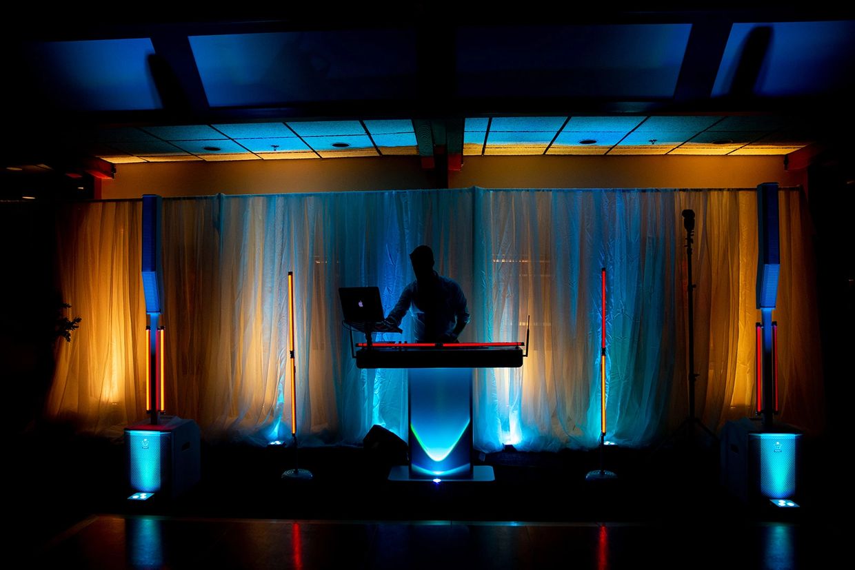 Charlotte wedding DJ with up lighting