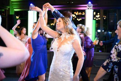 Bride dancing to our Charlotte wedding DJ