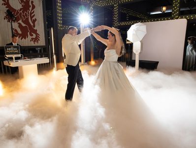 Dancing on the clouds at an asheville wedding