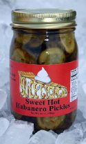 Sweet Hot Habanero Pickles