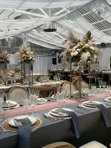 Dinning area and table seating