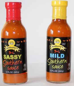 Anthony's Southern Sauce comes in 2 flavors: Sassy & Mild 