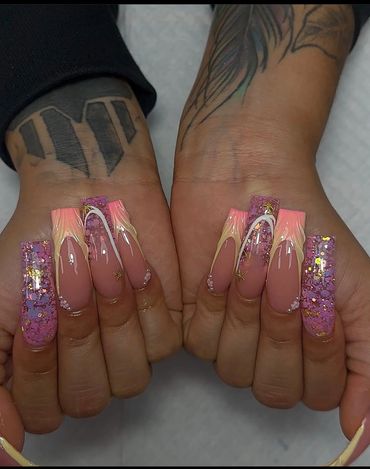 Detailed view of nail polish on a woman's neatly groomed fingers.