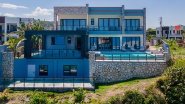 Vista Royale villa drone shot from ocean