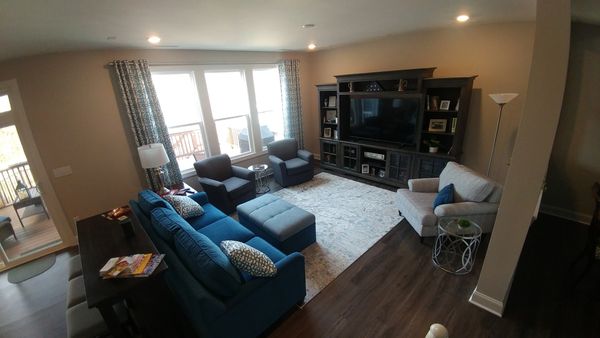 Completely furnished living area for a client in Raleigh, NC