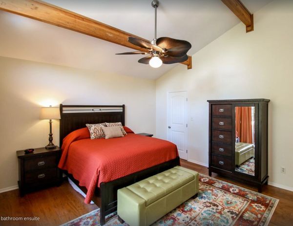 Master bedroom that we completely furnished in Lake Norman, NC