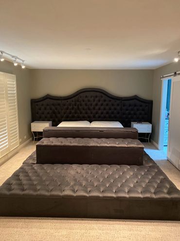 This bed was custom designed and made for an interior design client in Illinois