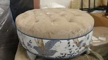 This ottoman was custom made for a client