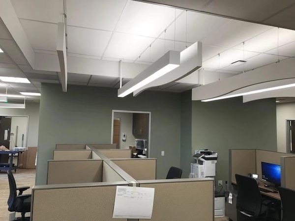 Interior office lighting design