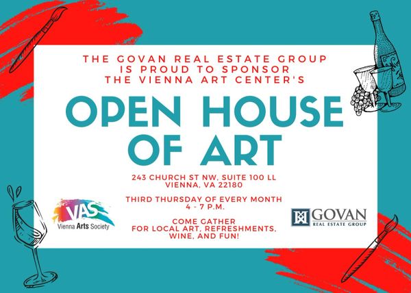 Open House of Art event sponsored by Govan Real Estate Group in Vienna, VA.