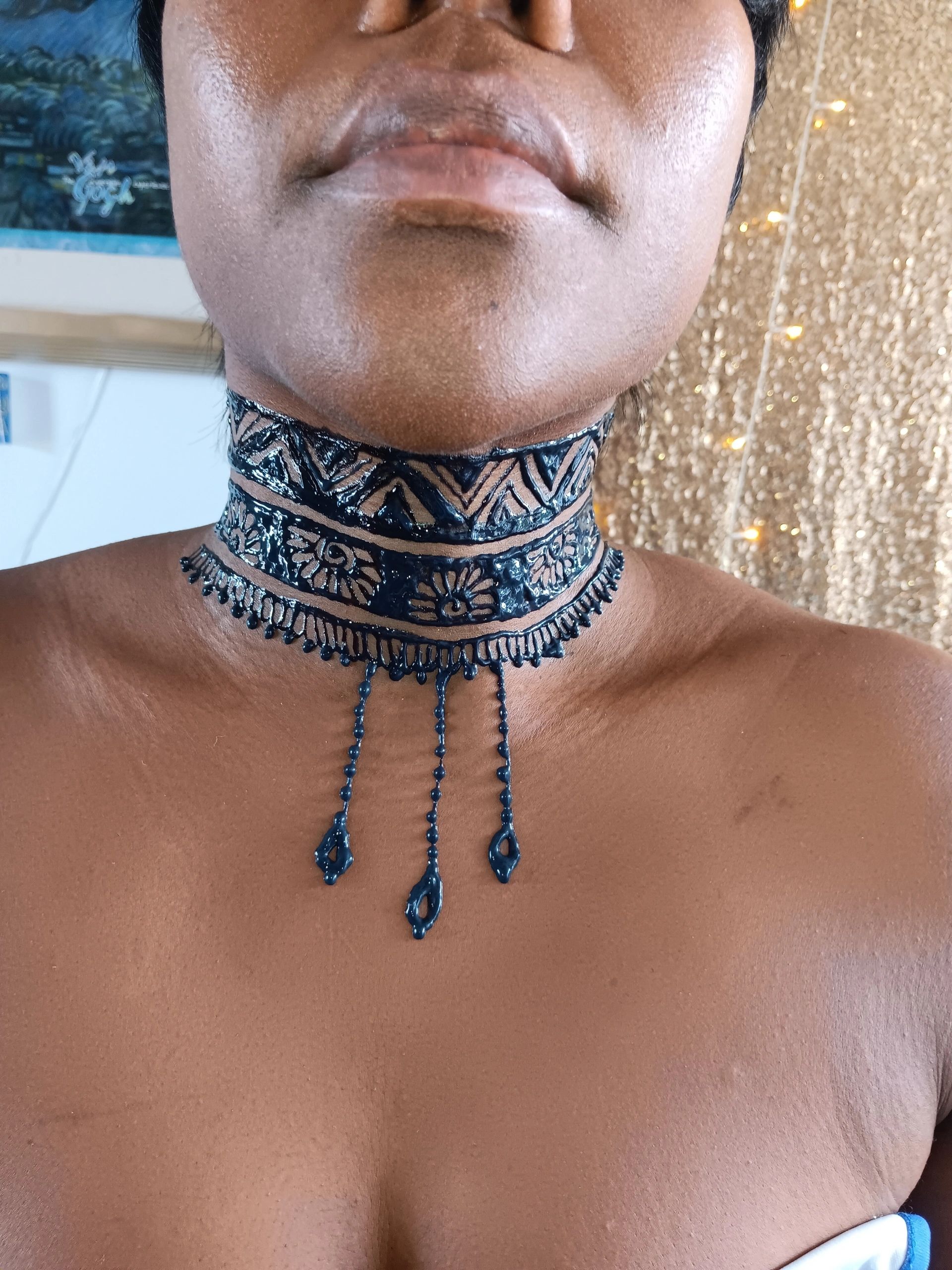 Jagua neck tattoo