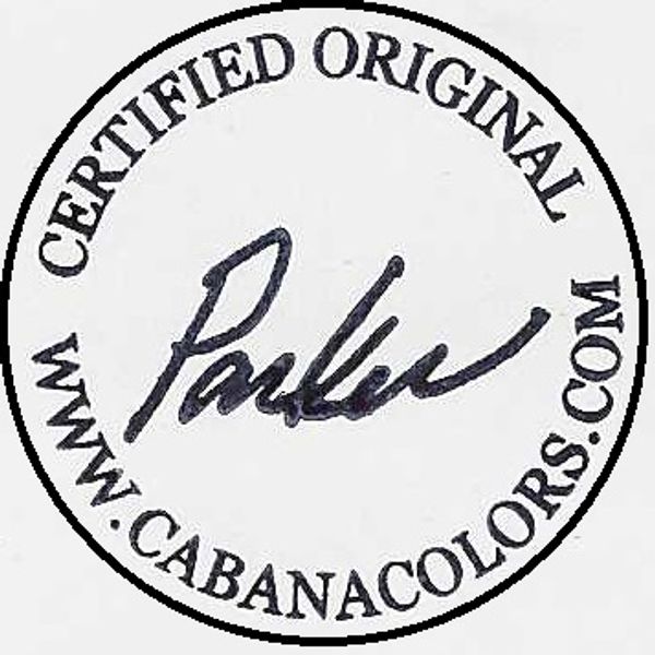 Seal stamp with 'Certified Original' and website www.cabanacolors.com.