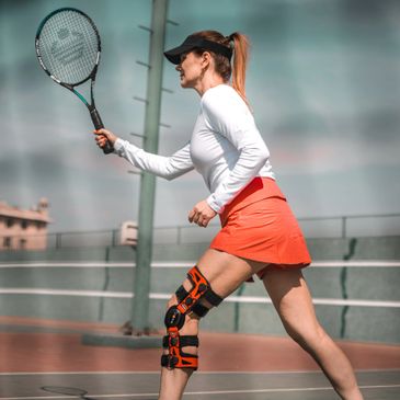 Woman playing tennis