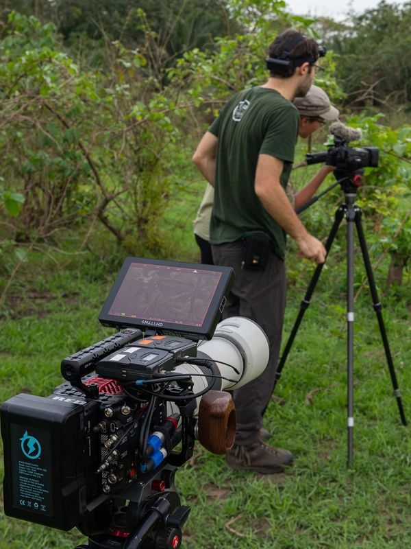 RED camera behind the scenes.