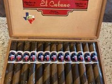 Texas labeled hand rolled cigar box