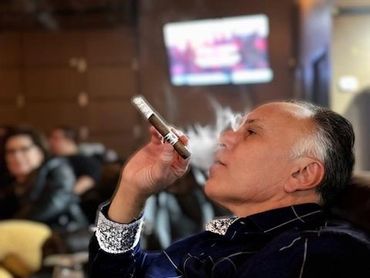 Manny enjoying a smoke