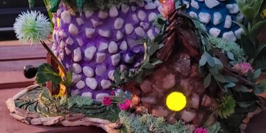 Fairy Houses for your Fairy Garden Castle with lights