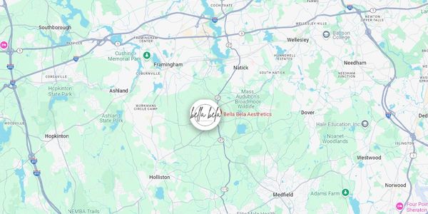 Map of Bella Bela Aesthetics in Sherborn, MA