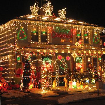 Christmas light installation