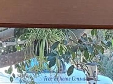 Roller shades in kitchen, Orange County