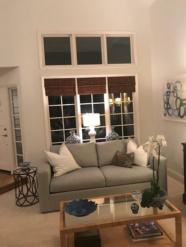 Woven wood shade valances, Orange County