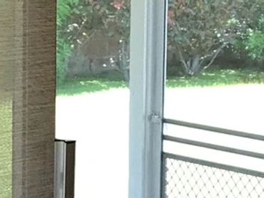 Roller shades in home, Southern California