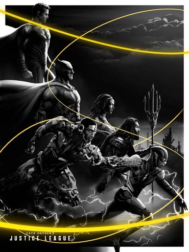 Zack Snyder's Justice League ( Variant ) Officially licensed, limited edition print for Bottleneck G