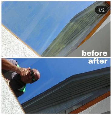 EverClean Windows, before and after window cleaning. Clean skylight.