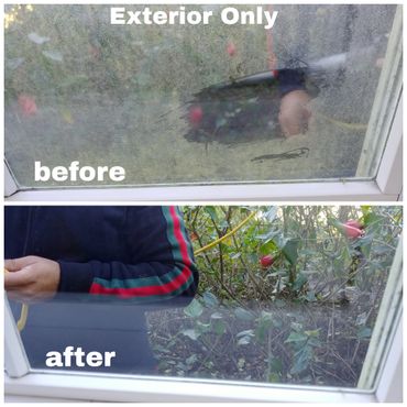 EverClean Windows, before and after window cleaning. Clean windows.