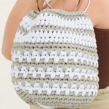 A bag made out of t-shirt yarn from Circulo.