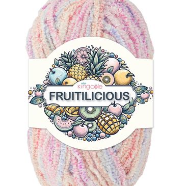 A large pull skein of Fruitilicious yarn from King Cole.