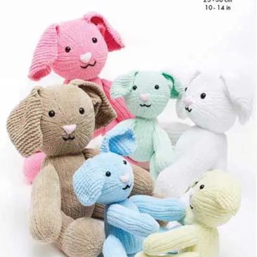 Teddy Bears knit and crocheted out of Yummy yarn from King Cole.