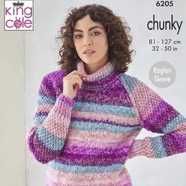 King Cole Yarn pattern 6205 for Hedgerow Chunky.