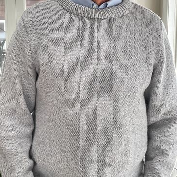 Sweater knit out of Pascuali yarn cashmere charts.