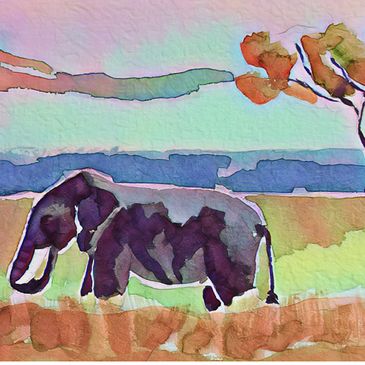 elephant art painting