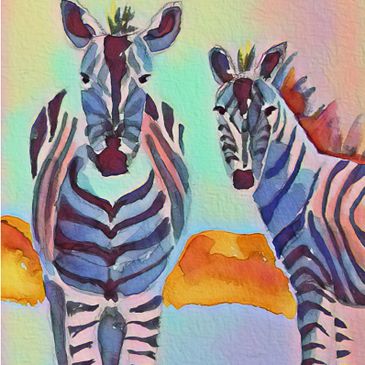 zebra art painting