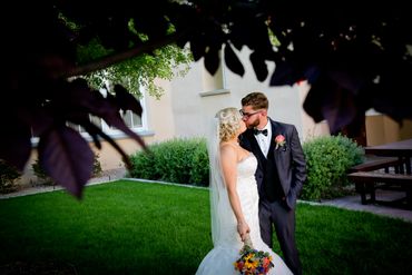 bride and groom kissing | | Albuquerque wedding photographer | Santa Fe Wedding Photographer