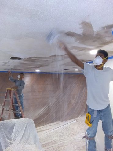 Popcorn ceiling removal