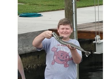 Remora caught in the canal behind our rental property in New Port Richey, FL.