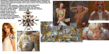 Collage blending text, fantasy art, and portraits with a surreal, medieval aesthetic.