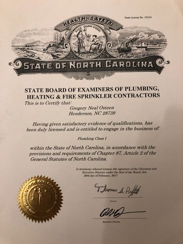 Plumbing  License