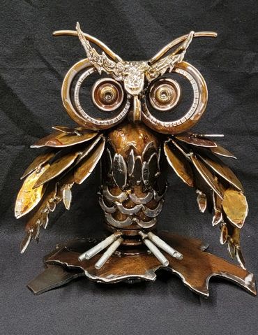 Small Scrap Metal Owl