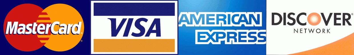 We accept all major payment forms