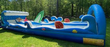 Surf the Wave slip-n-slide inflatable with water sprayers and safety bumper great summer fun for 5+