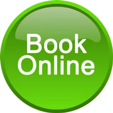 Round green button with the words "Book Online" 