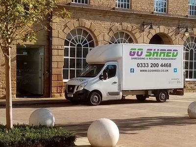Go Shred secure van collecting Paper Shredding in Halifax