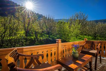 Balcony at Naggarville homestay, Himachal