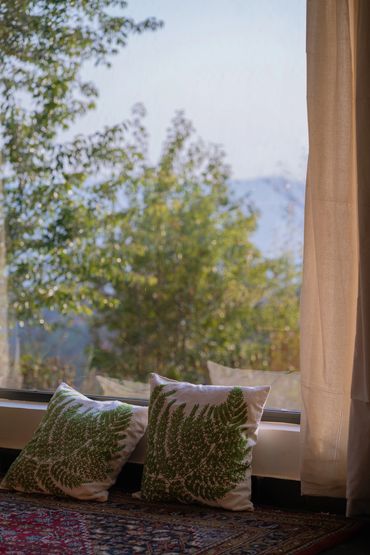 Window to the mountains at Sukoon Baag Bir